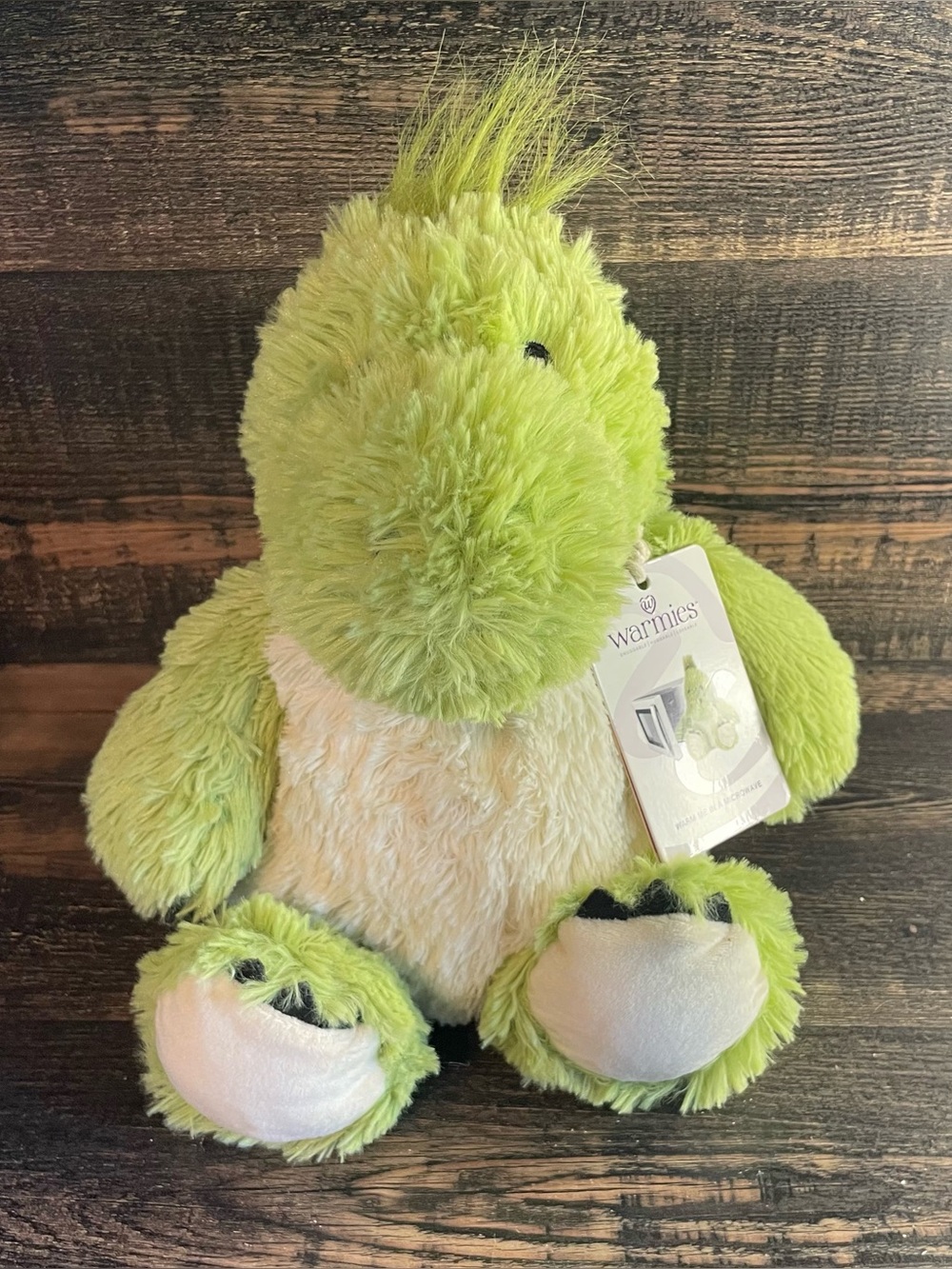 Warmies Dinosaur Green Plush 13" Large Microwaveable Scented Lavender NWT New